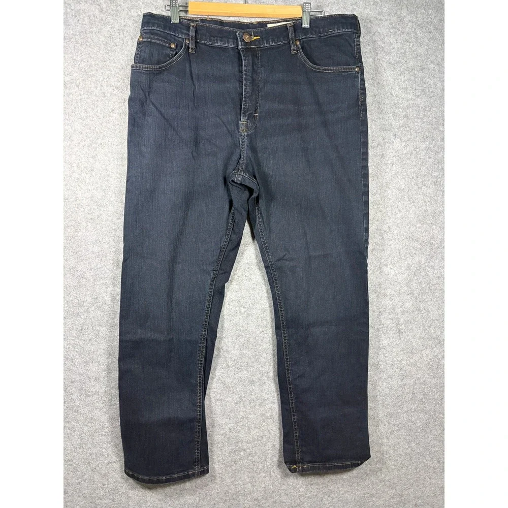Wrangler Mens FiveStar Premium DenimJeans 36x30 Dark Wash Straight Leg 1095STWDH